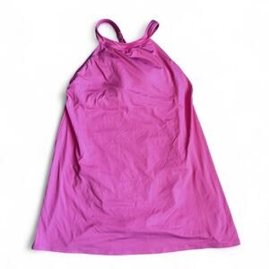 Lands End‎ Pink halter One Piece Swimsuit Size 4 Beach Vacation Sun